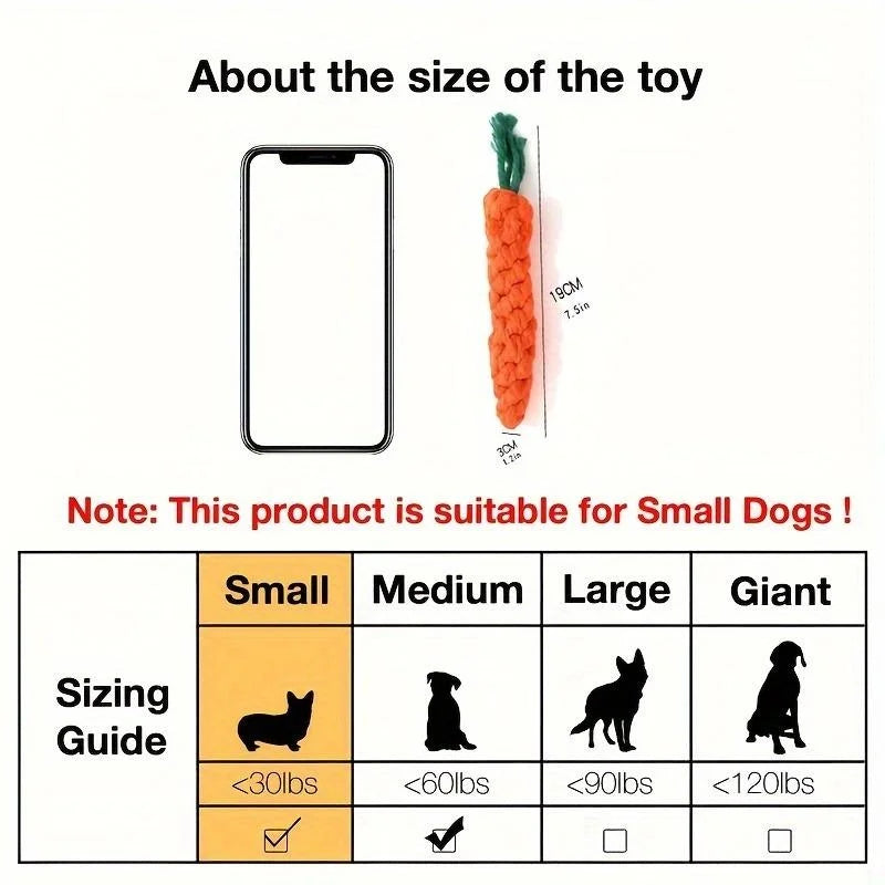 RootChew™ Cotton Rope Carrot Toy