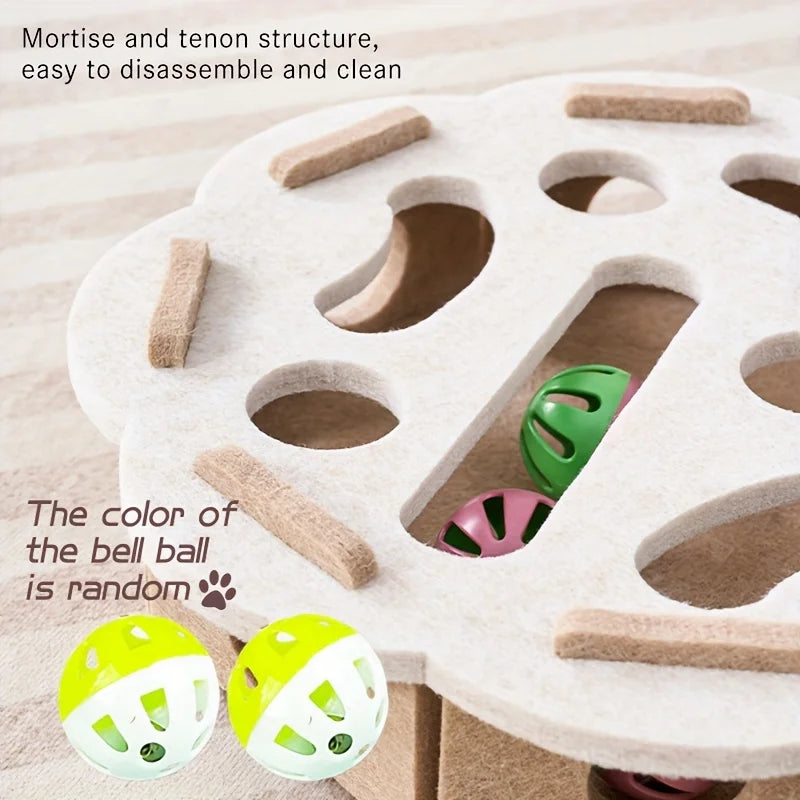 Nordic™ Wooden Cat Puzzle Maze