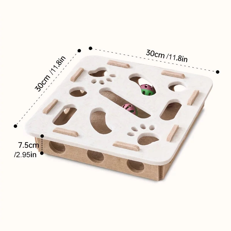Nordic™ Wooden Cat Puzzle Maze