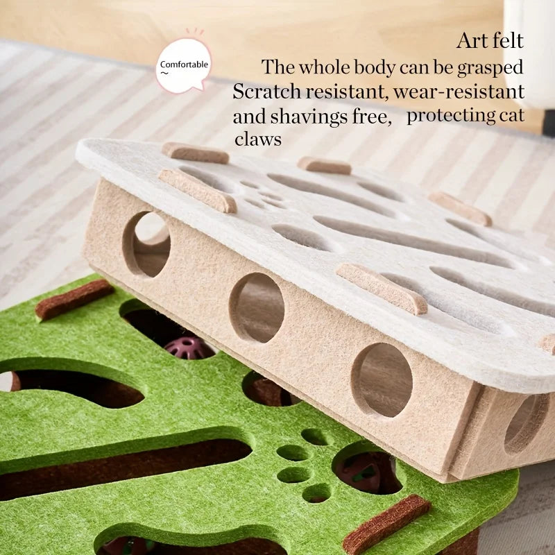 Nordic™ Wooden Cat Puzzle Maze