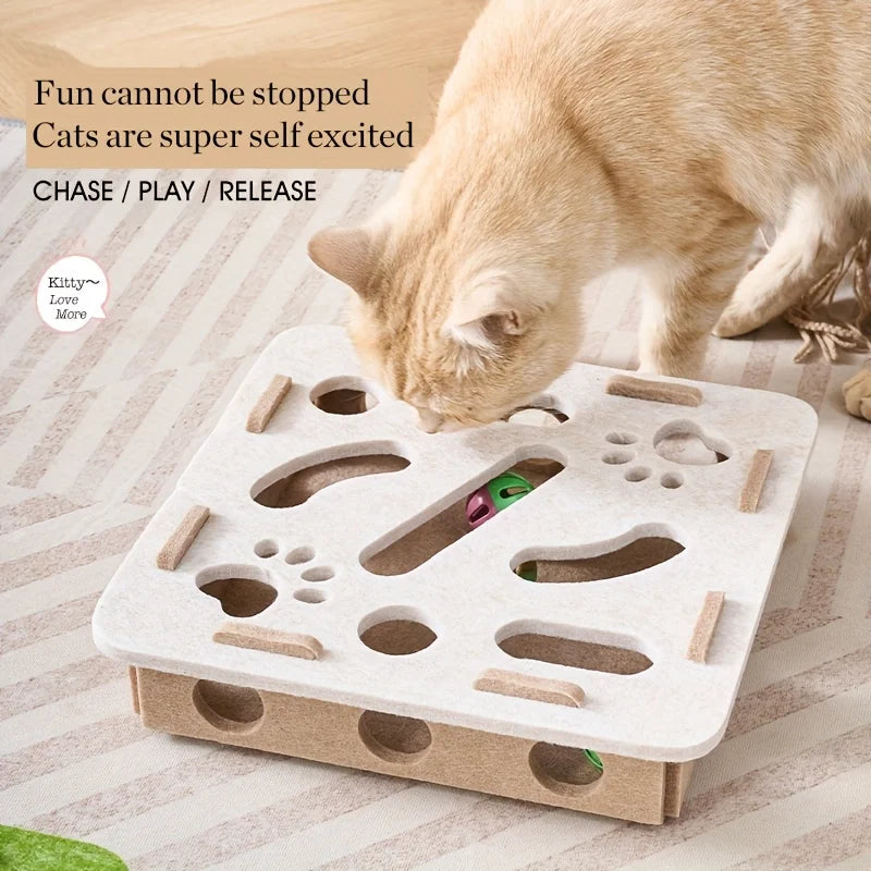 Nordic™ Wooden Cat Puzzle Maze