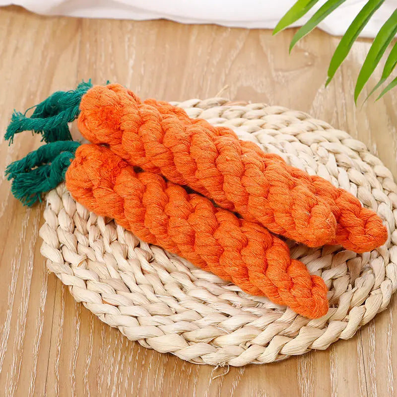 RootChew™ Cotton Rope Carrot Toy